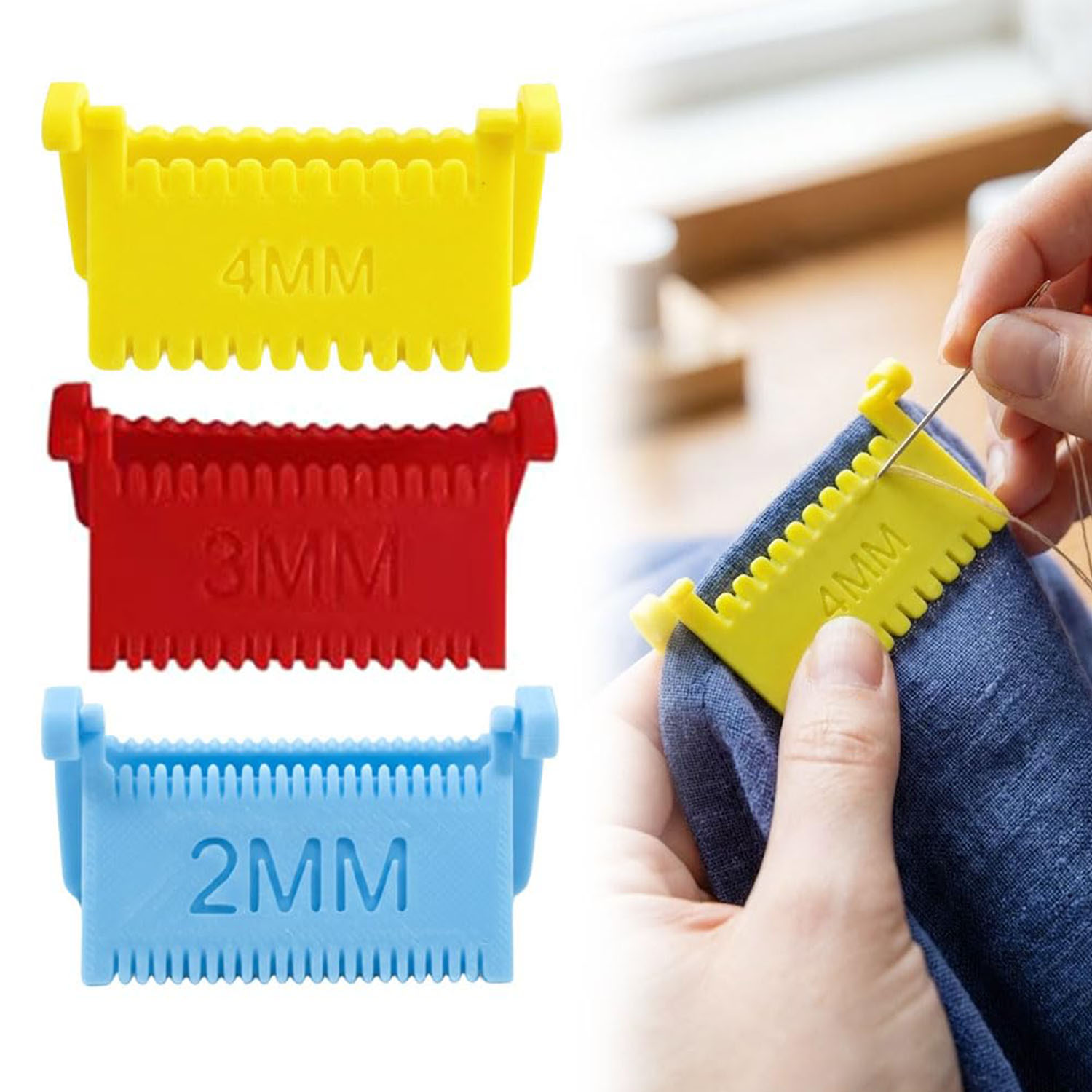 Sewing Gauge Ruler - 1피스 퀼팅 재봉 게이지 도구(헴밍, 가장자리
