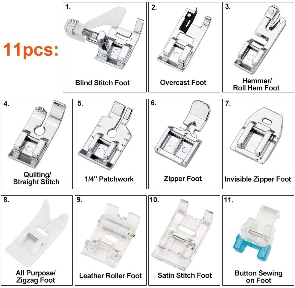 11종 프레서 풋 세트 - 브라더, 싱어, 베이비락,  - Textile Sewing Machine 리뷰 및 가격